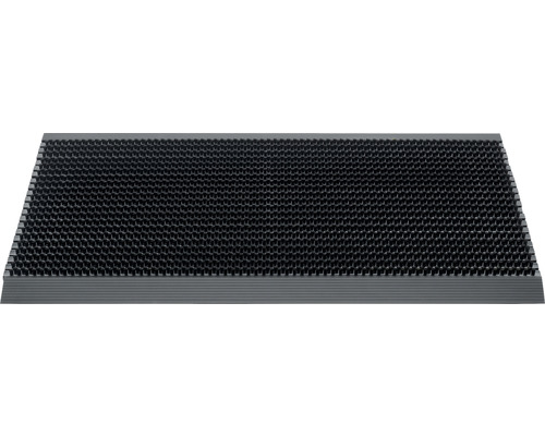 Borstelmat Outline Pure Black zwart 50x80 cm