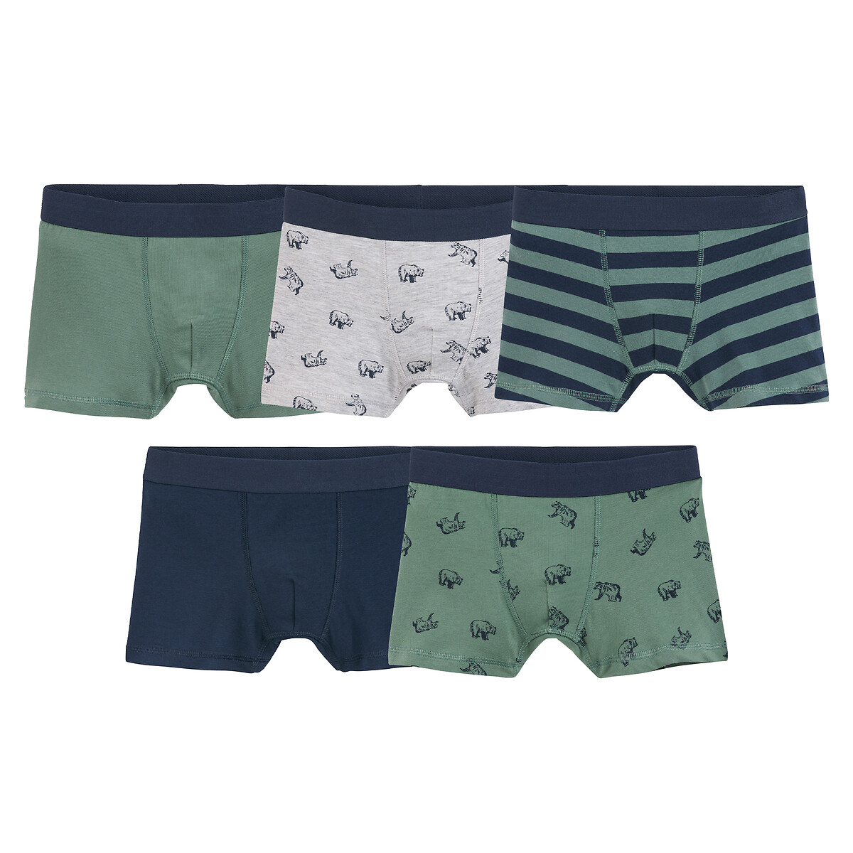 COLEÇÃO LA REDOUTE<br>Conjunto de 5 cuecas boxer