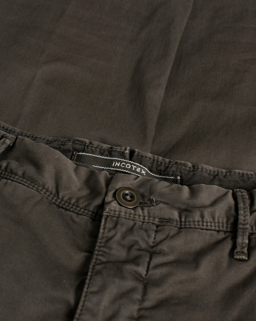 Incotex Slim Fit Stretch Slacks Dark Brown