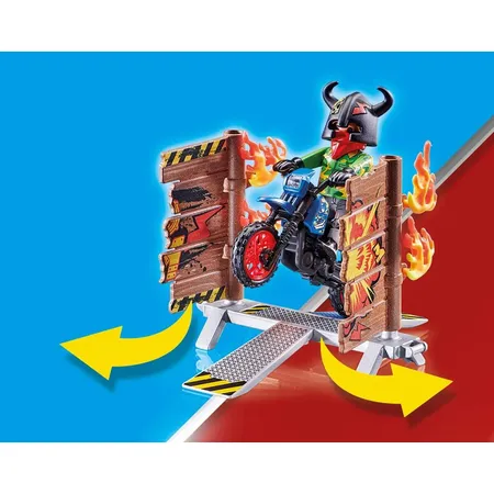 PLAYMOBIL® 70553 Stuntshow Stuntshow Motorrad mit Feuerwand
