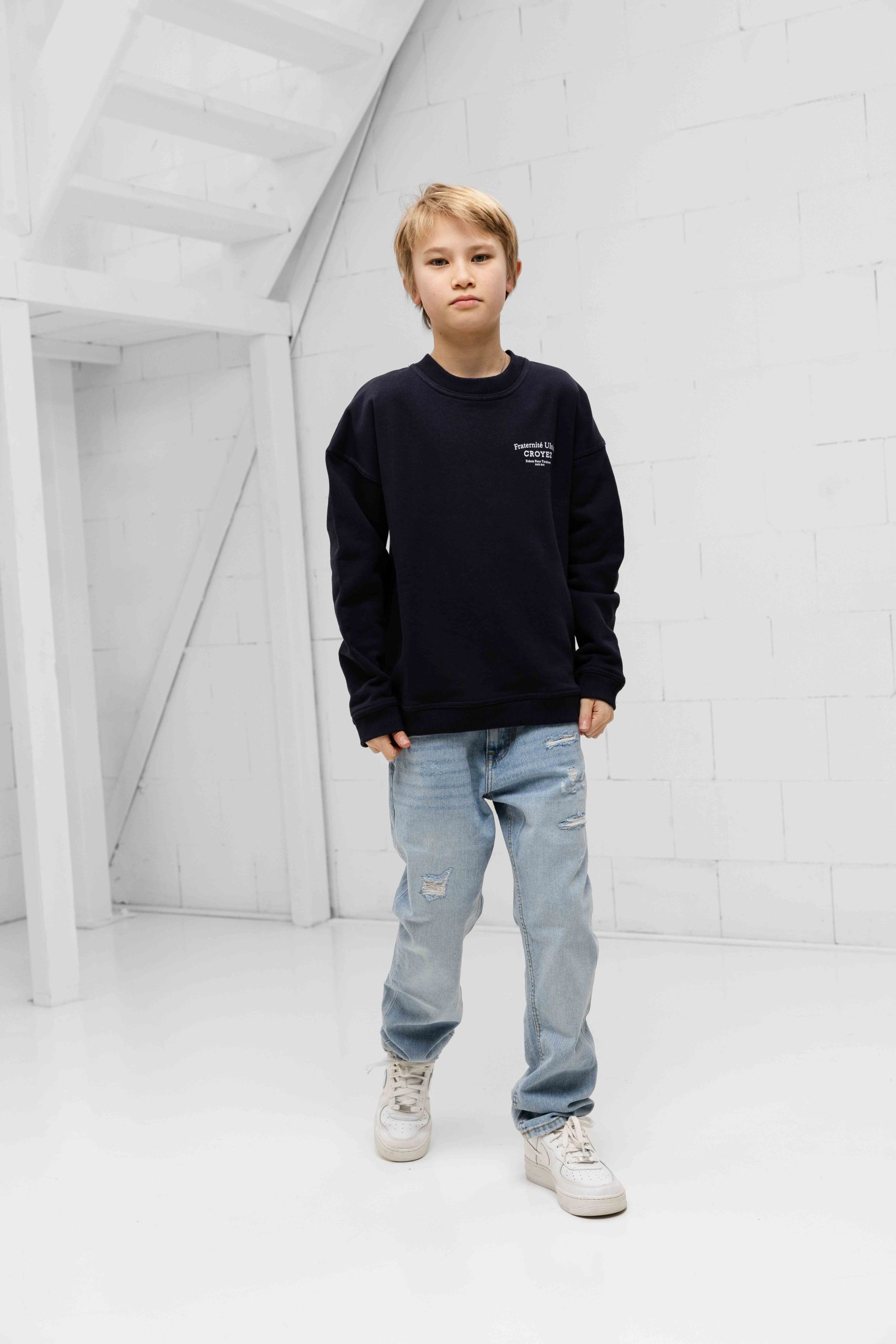 Croyez Fraternité Sweater Kids Donkerblauw