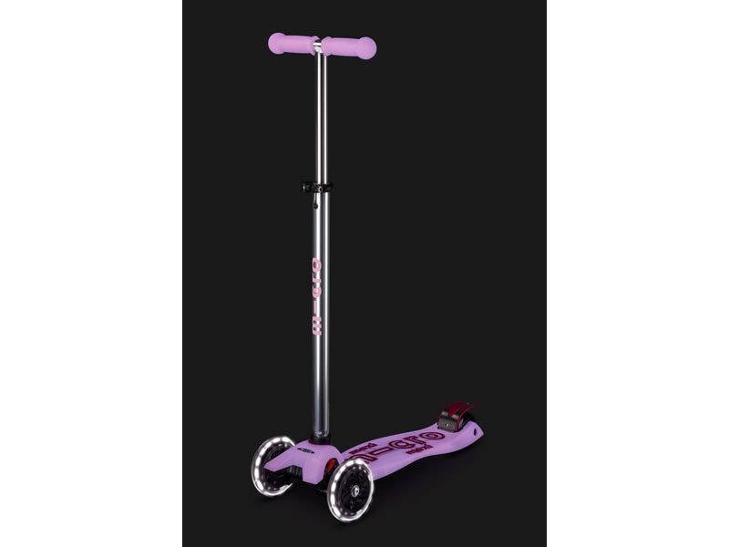 Micro Mobility Kickboard Maxi Micro Deluxe Glow LED Lila Scooter für Kinder
