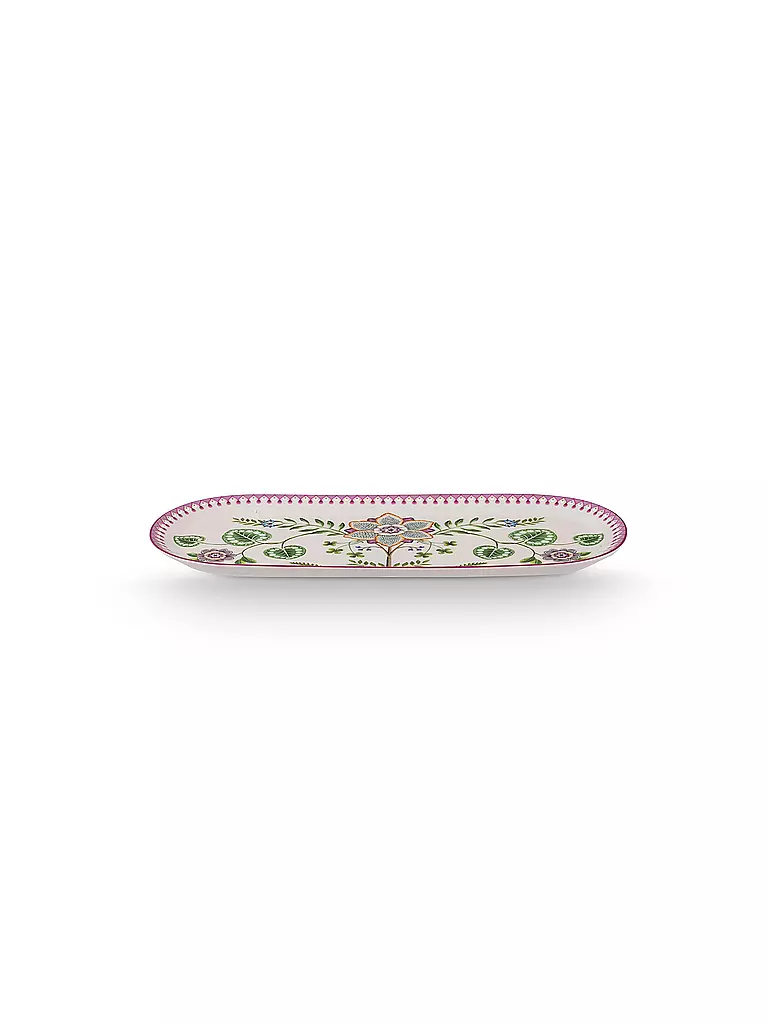PIP STUDIO Tortenplatte  LILY & LOTUS 33x15,5cm Off White weiss