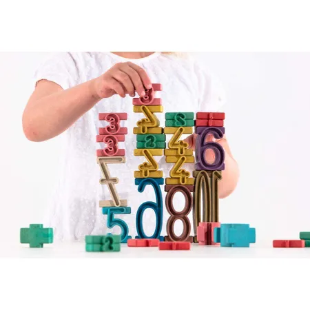 Wissner RE-Wood® 34 Stapelzahlen in Montessori Farben