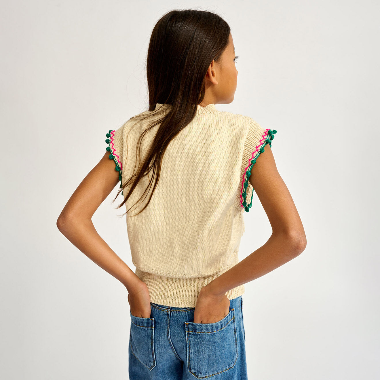 Bellerose Top crocheté Marh écru