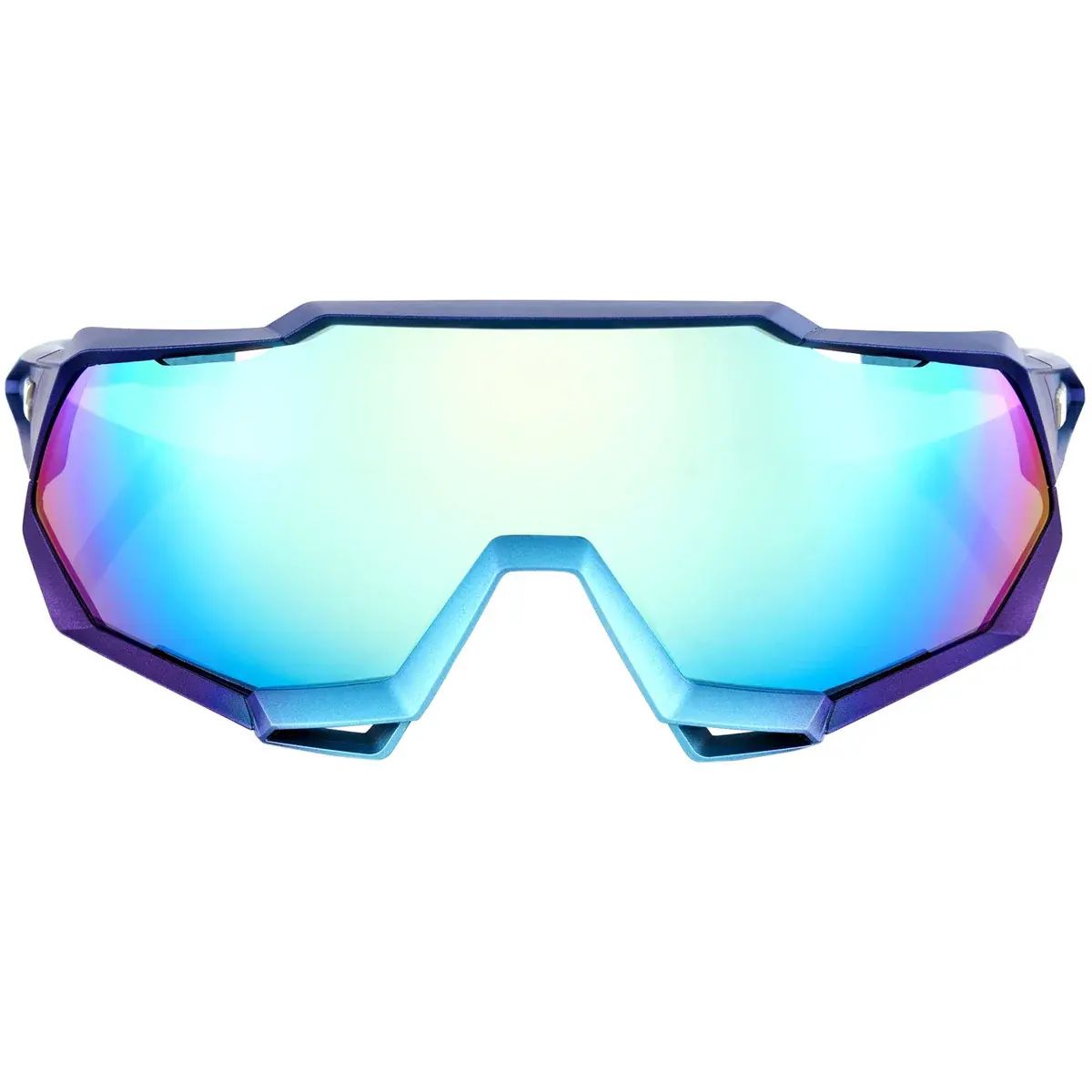 100% Speedtrap Sport Zonnebril Metallic Into the Fade met Blue Topaz Mu
