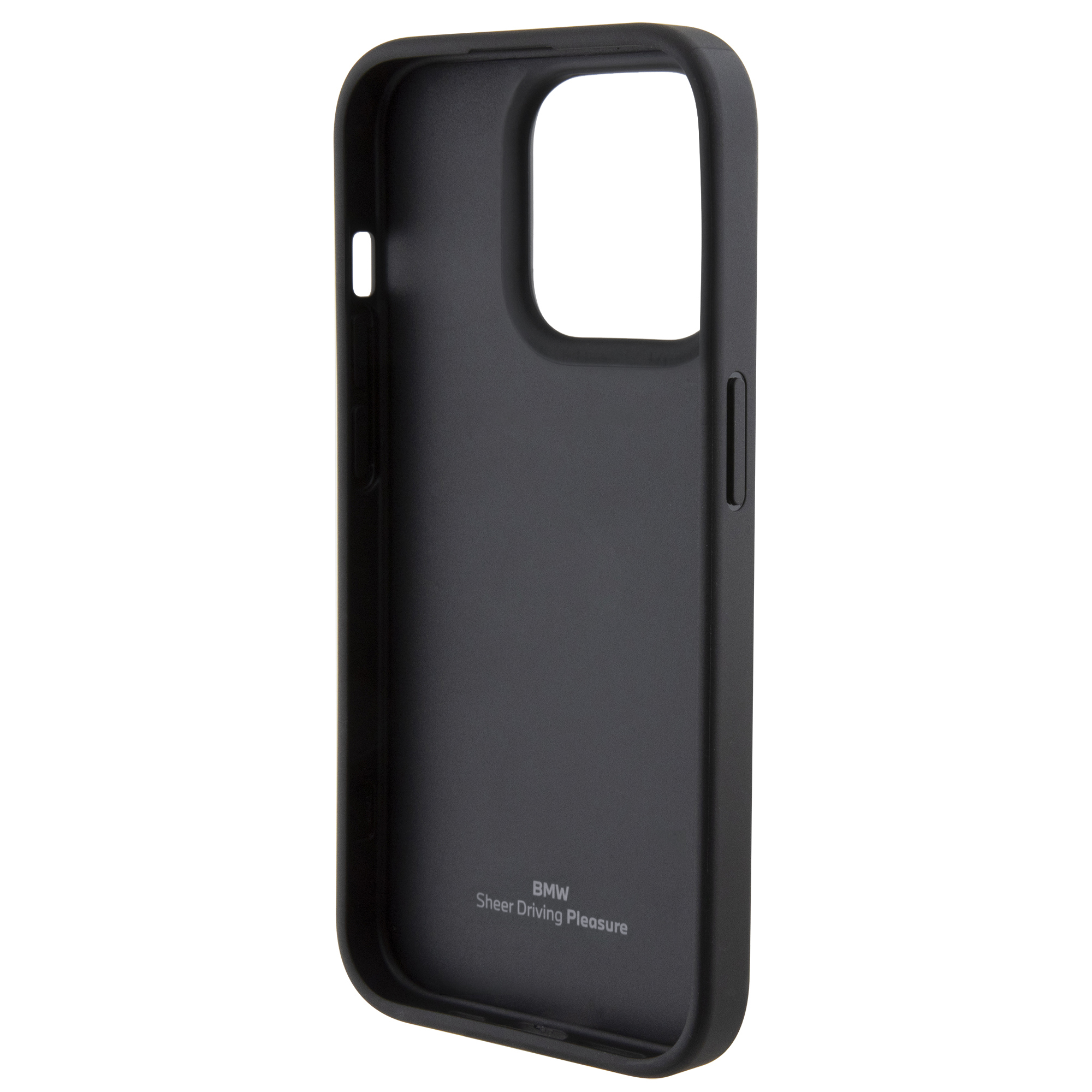 iPhone 15 Pro Leder Hülle Blue Dots (BMHCP15L22RBDK) - Schwarz