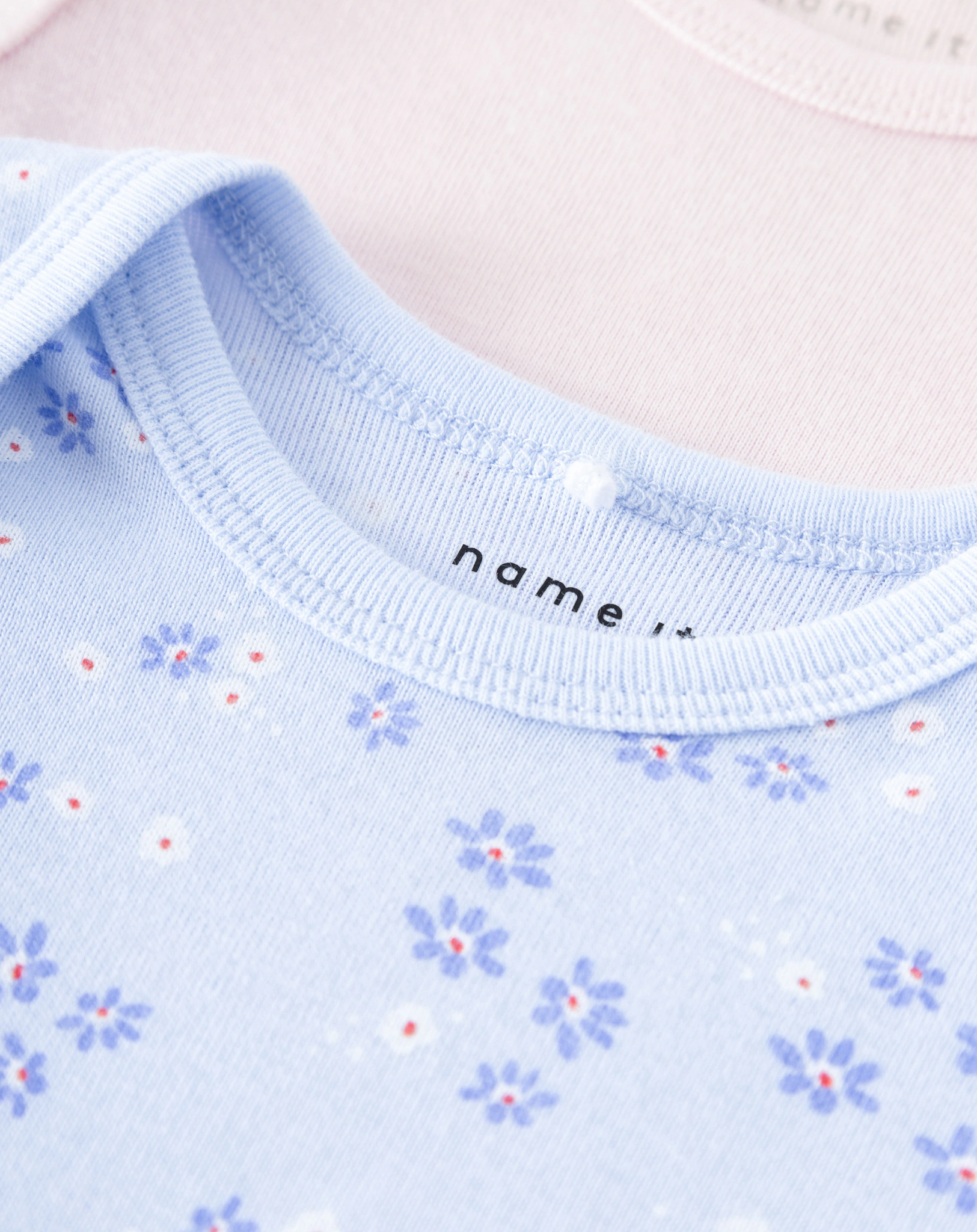 Langarm-Body NBFBODY FLOWER 2er Pack in blau/rosa