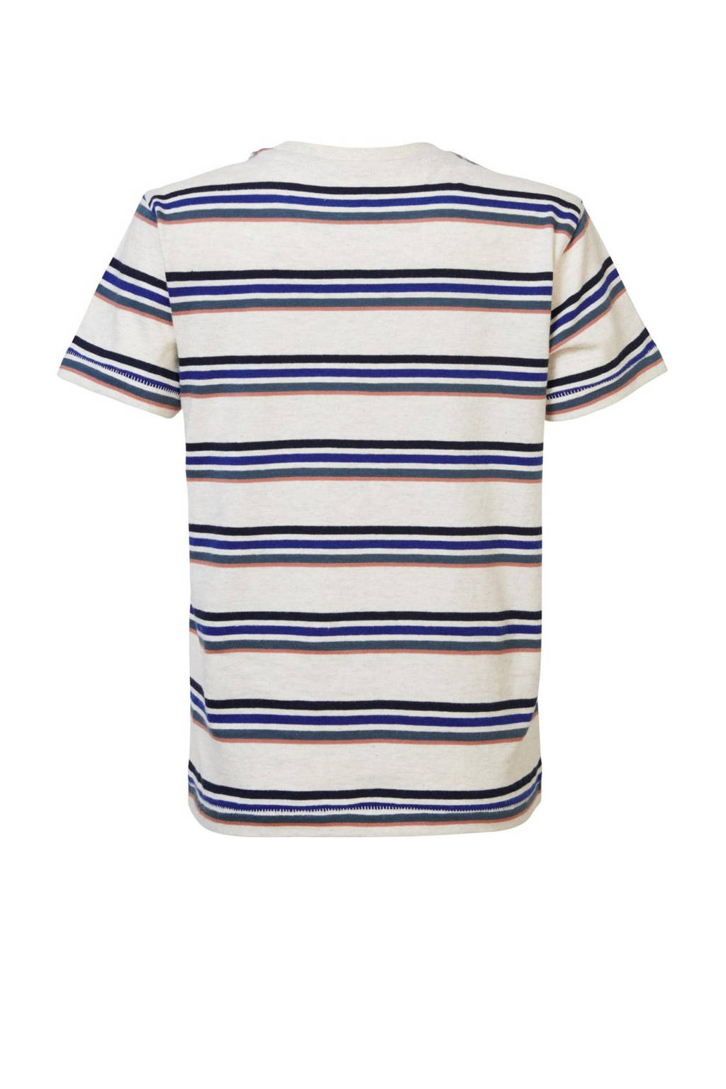 Noppies gestreept T-shirt Dothan beige/blauw