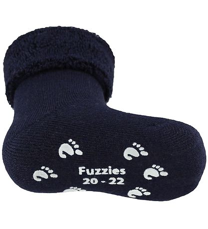 Fuzzies GåStrømper m. AntiskRød - Navy