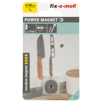 Magneet Neodymium met schroefgat 20x7mm