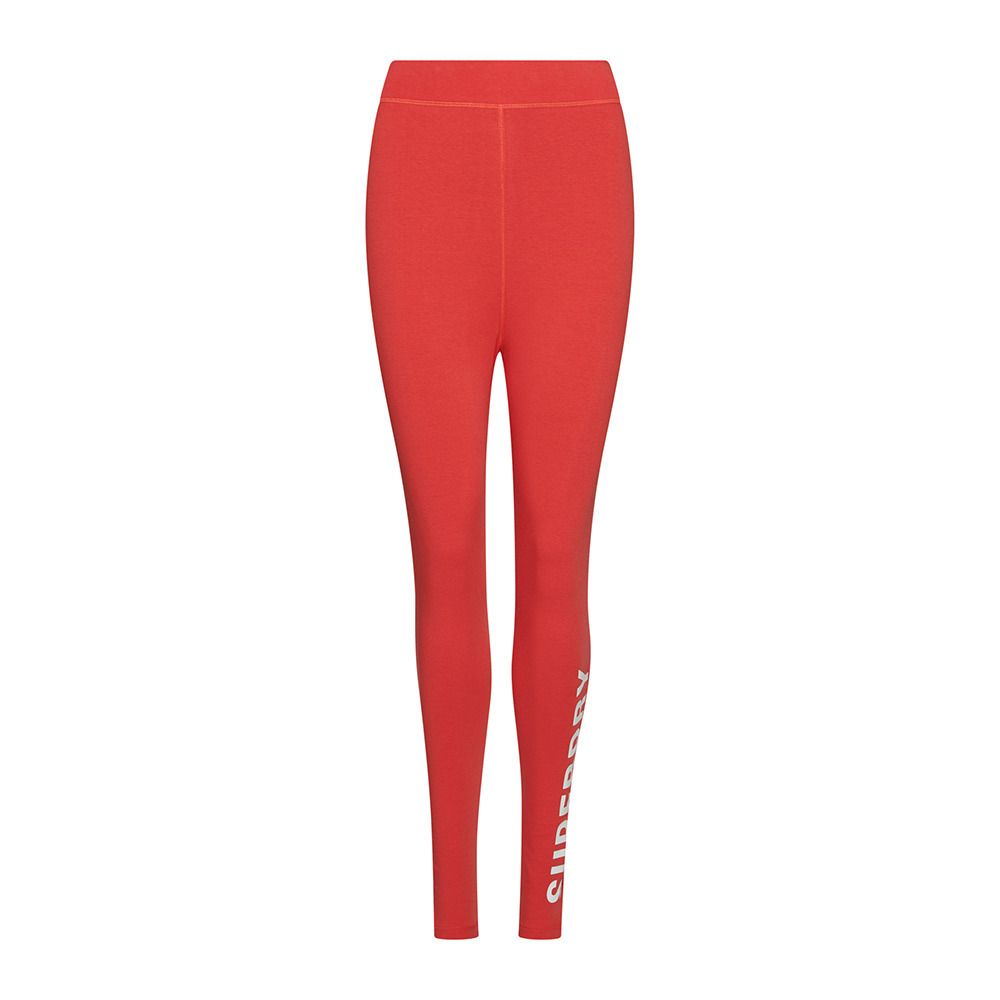Superdry CODE CORE - Legging Femme hyper fire coral