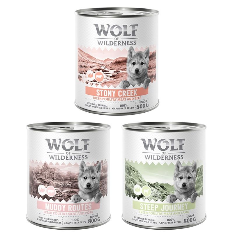 Wolf of Wilderness Junior “Expedition” 6 x 800 g