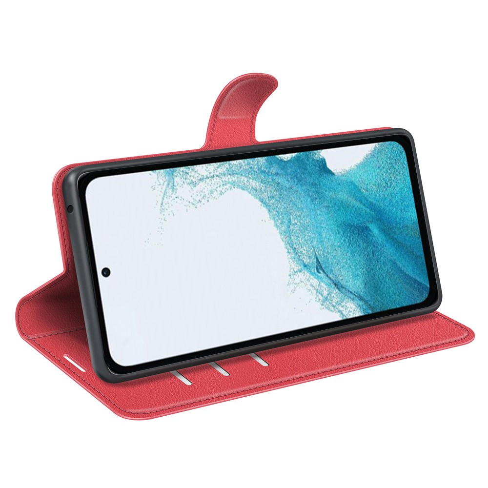 Samsung Galaxy A54 5G Leder Tasche Flip Cover Litchi Look - Rot