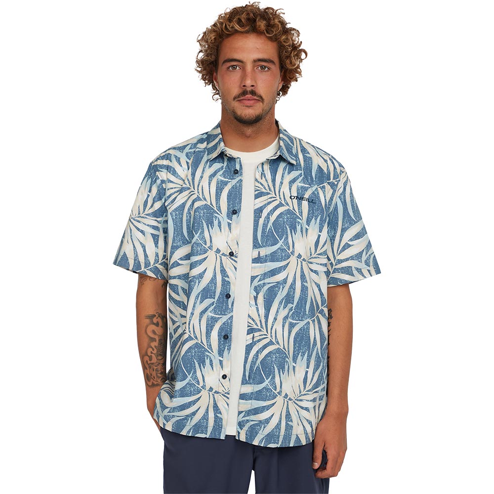 O'Neill O'Neill Print Hemd Herren blue dipped leaves