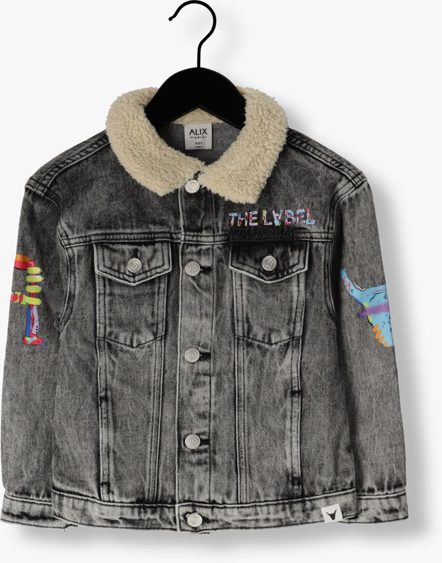 ALIX MINI grijze alix mini spijkerjas woven bull denim teddy jacket