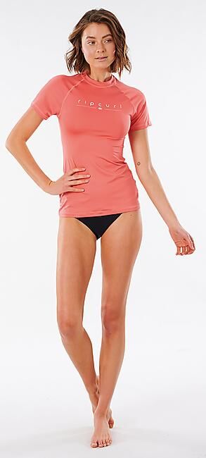 RIP CURL - T-SHIRT LYCRA GOLDEN RAYS MC FEMME