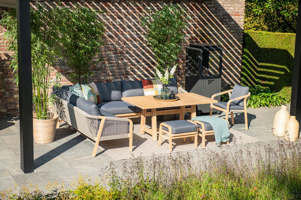 Santos lounge-diningset-5-dlg-links-acacia white wash-grijs