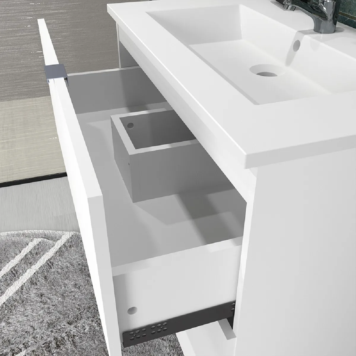 LE QUAI DES AFFAIRES Meuble under-vasque MALAGA 60 cm Blanc