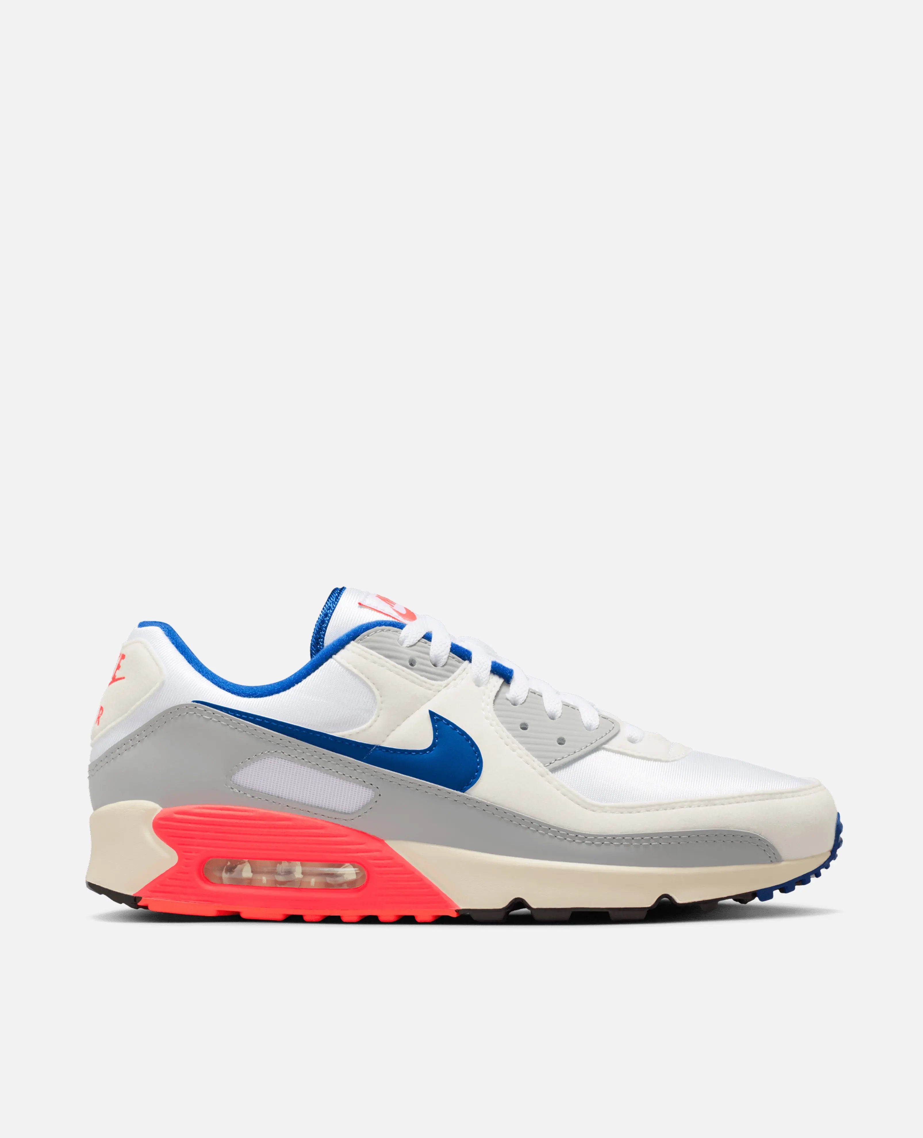 Nike Air Max 90 Qs (Light Base Grey/Sport Royal-Coconut Milk-White-Platinum Tint-Siren Red)