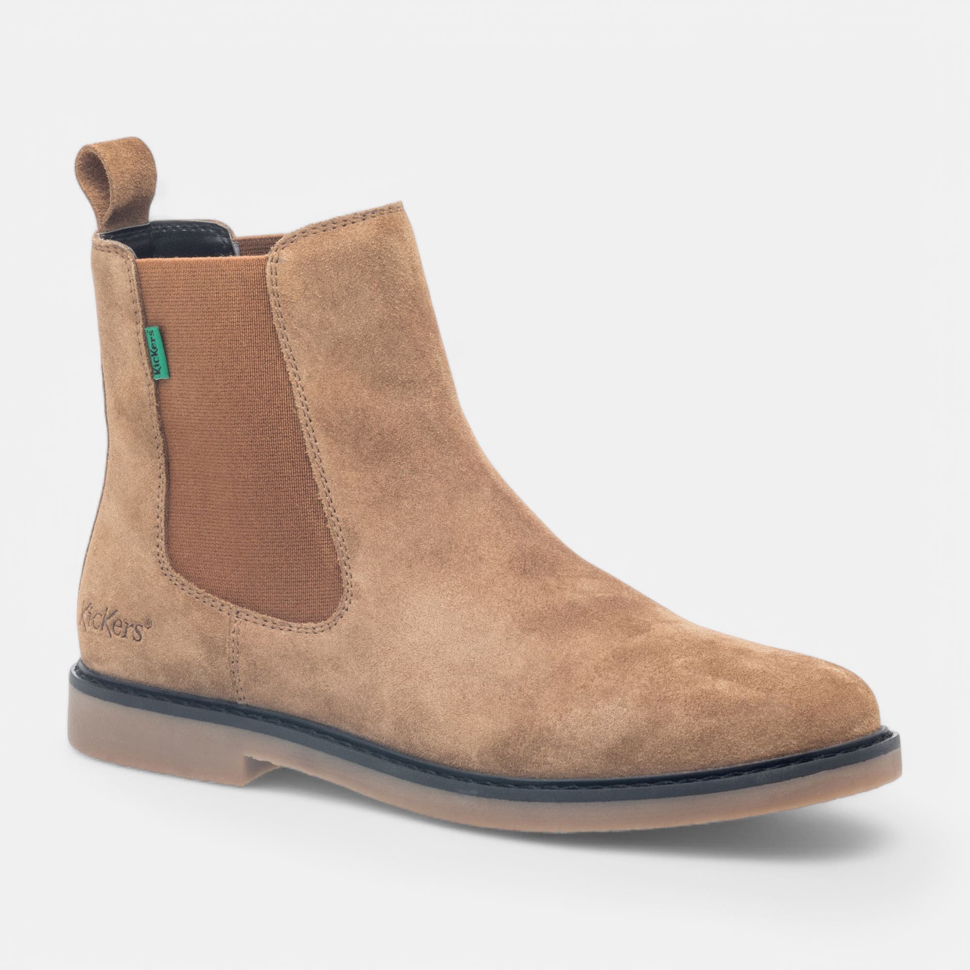 Boots chelsea Femme en cuir camel