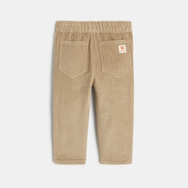 Pantalon bébé garçon velours côtelé crème Catimini Marron