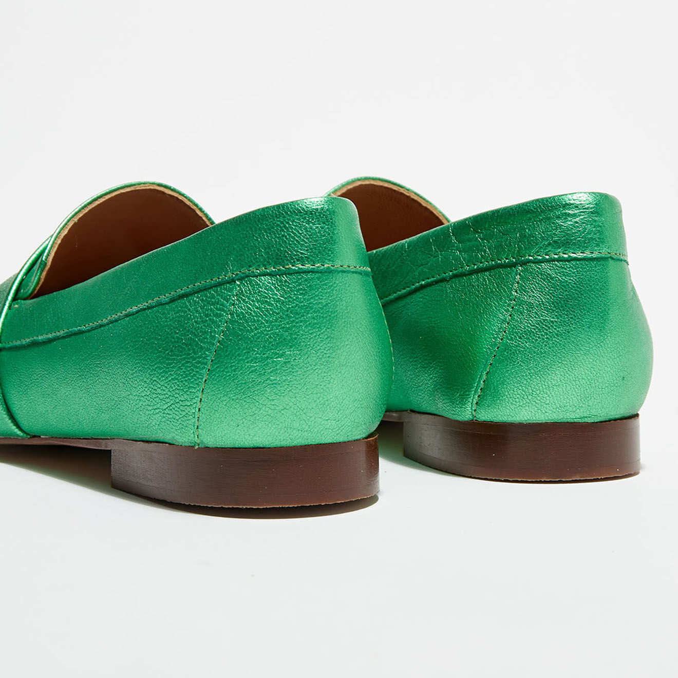 Quartier Latin Mocassins en Cuir Heart irisés verts
