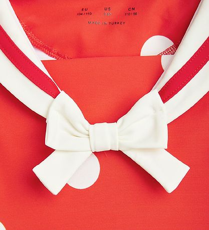 Mini Rodini Badeanzug - UV50+ - Sailor Polka Dot - Rot
