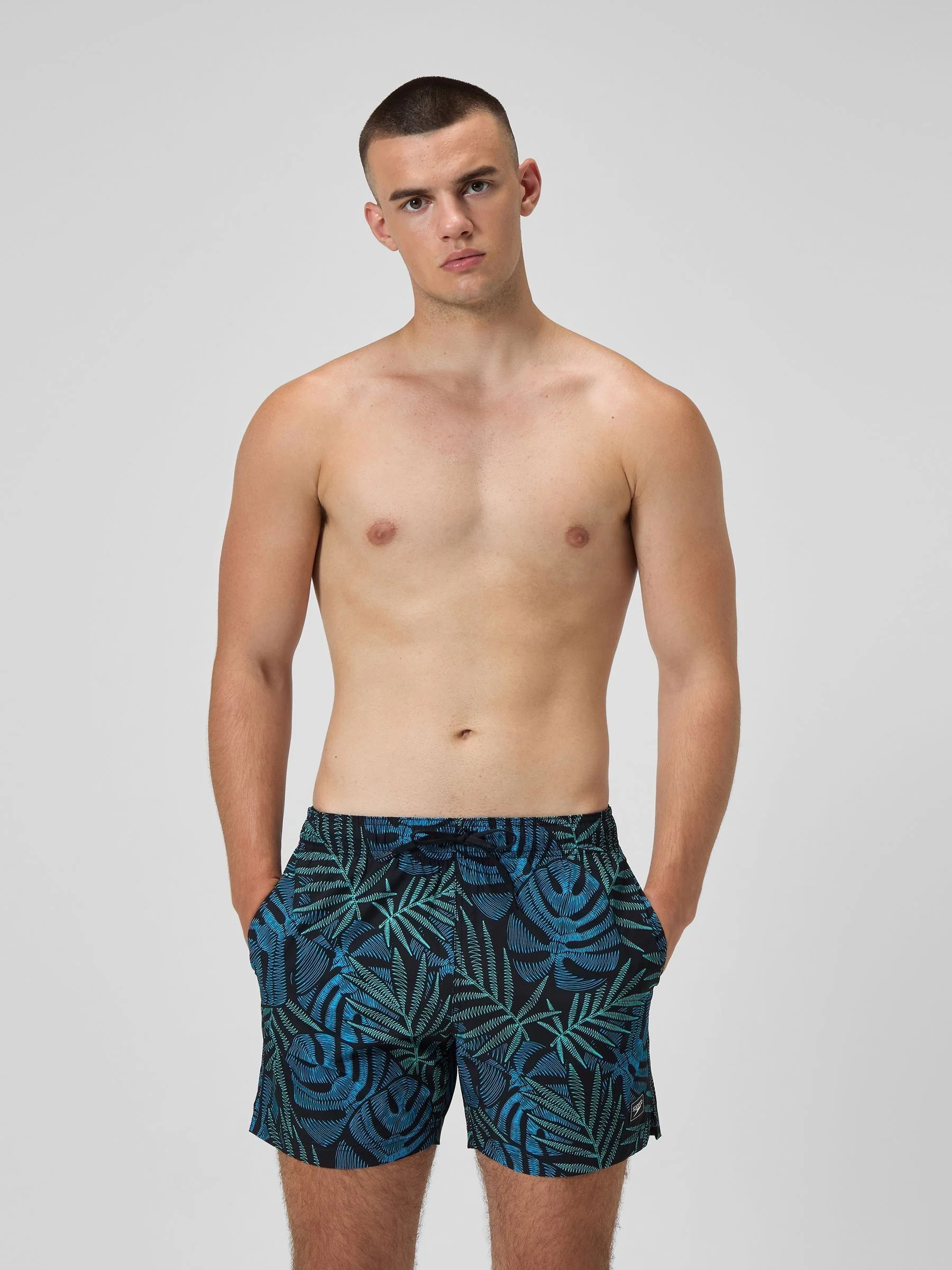 Zwart - Speedo print Redondo Edge volleyshorts met print 16