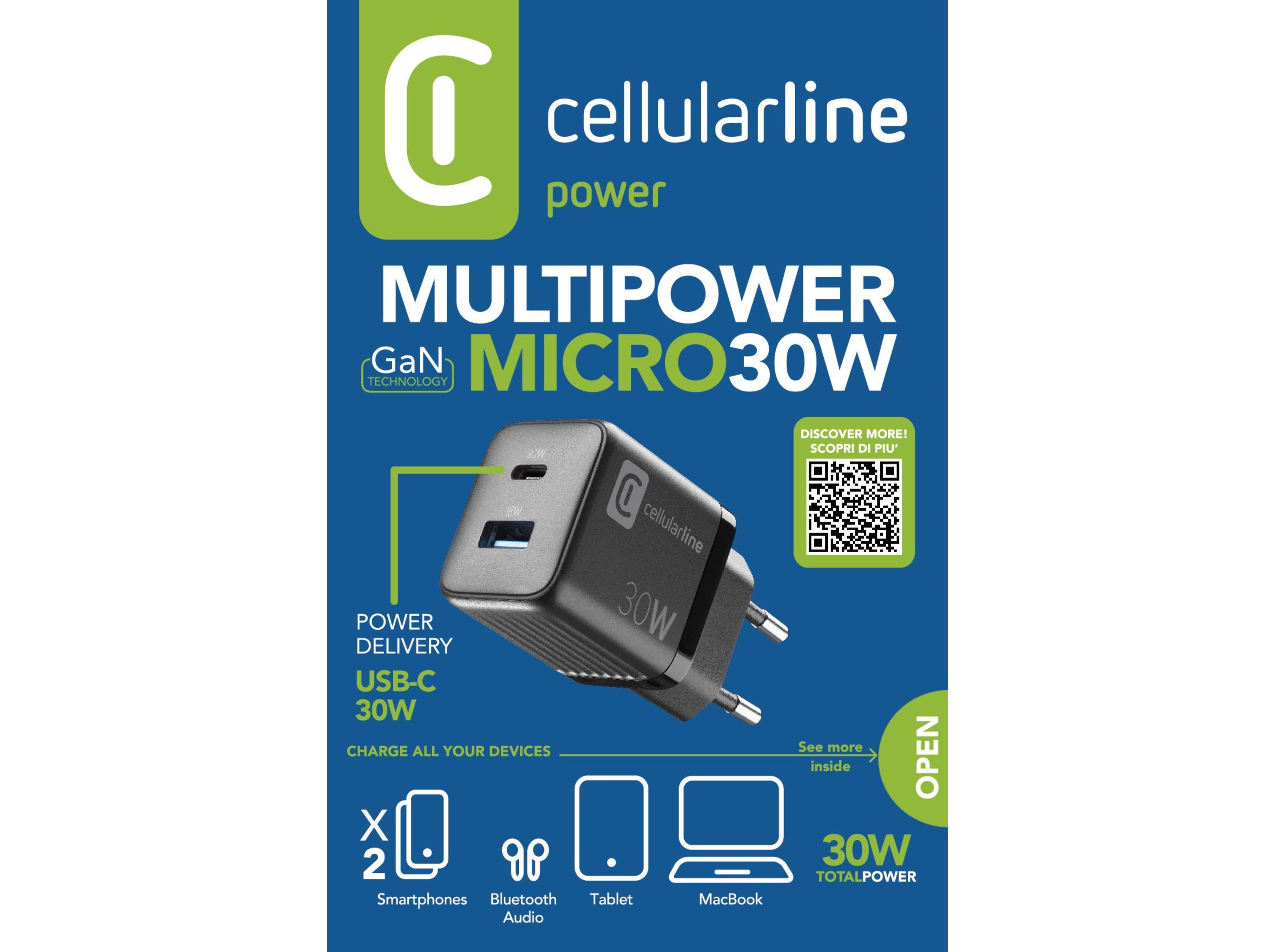 CARREGADOR CASA CL GAN 30W 2 PORTAS