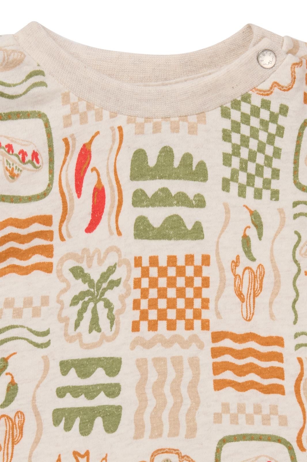 Noppies Baby T-shirt Okazaki - Tropical pattern Off white