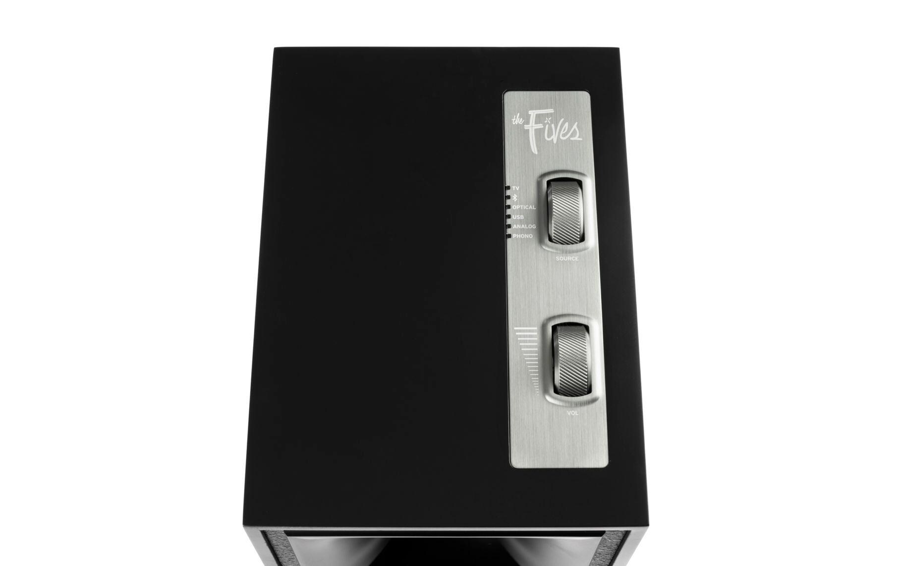 Regallautsprecher Paar The Fives Matte Black<br>Aktive Monitor Lautsprecher mit erstklassigem Sound und vielseitigen Anschlussmöglichkeiten