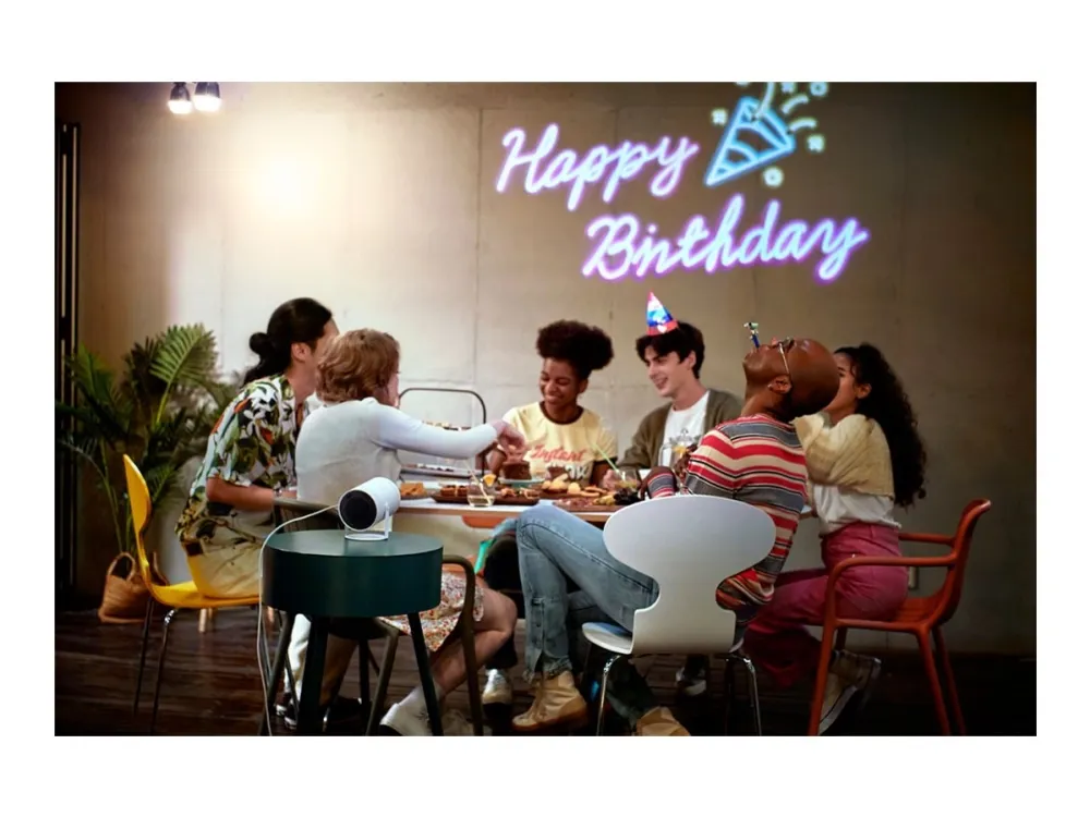 Samsung | The Freestyle (2. Generation) - DLP-projektor - LED - bærbar - 550 lumen - Full HD (1920 x 1080) - 16:9 - 802.11a/b/g/n/ac trådløs/AirPlay 2