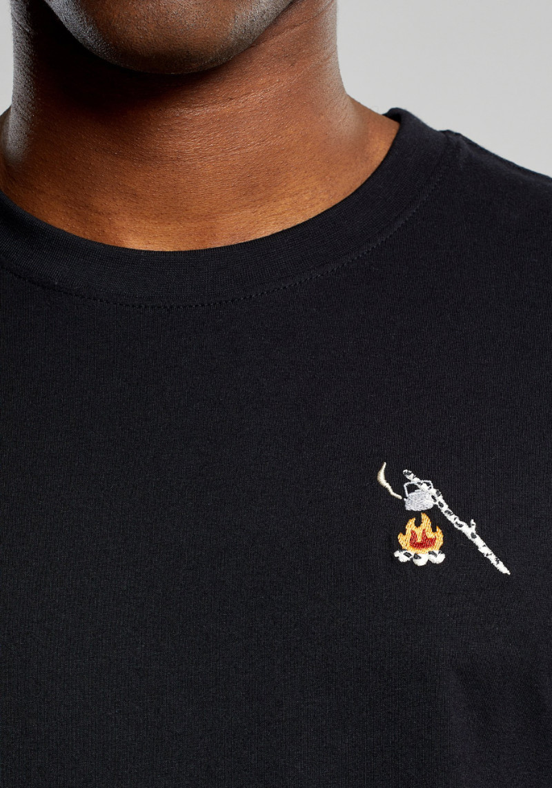 Dedicated T-Shirt Stockholm Hot Coffee Emb Black