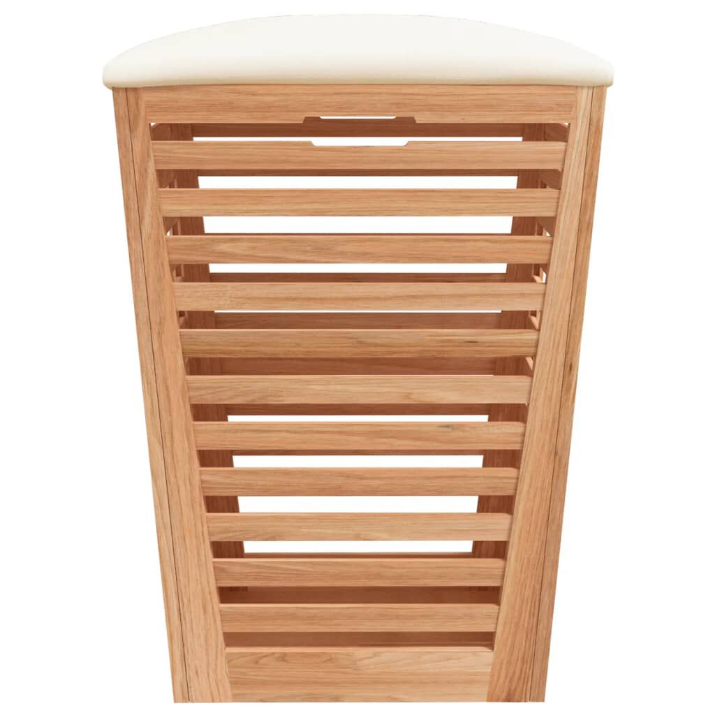 vidaXL Badkamerkruk 40,5x40,5x56 cm massief walnotenhout