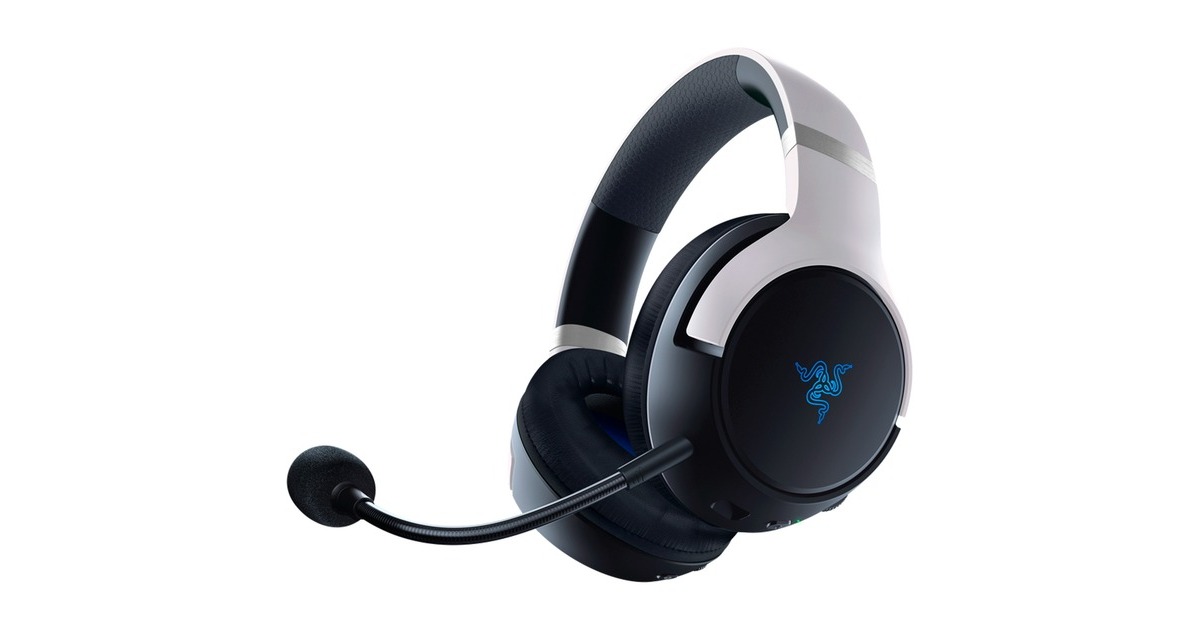 RazerKaira Pro for PlayStation over-ear gaming headset  (Wit/zwart, Pc, PlayStation 4, PlayStation 5, RGB leds)