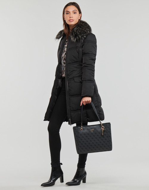 Guess - MARISOL LONG BELTED JACKET - Noir