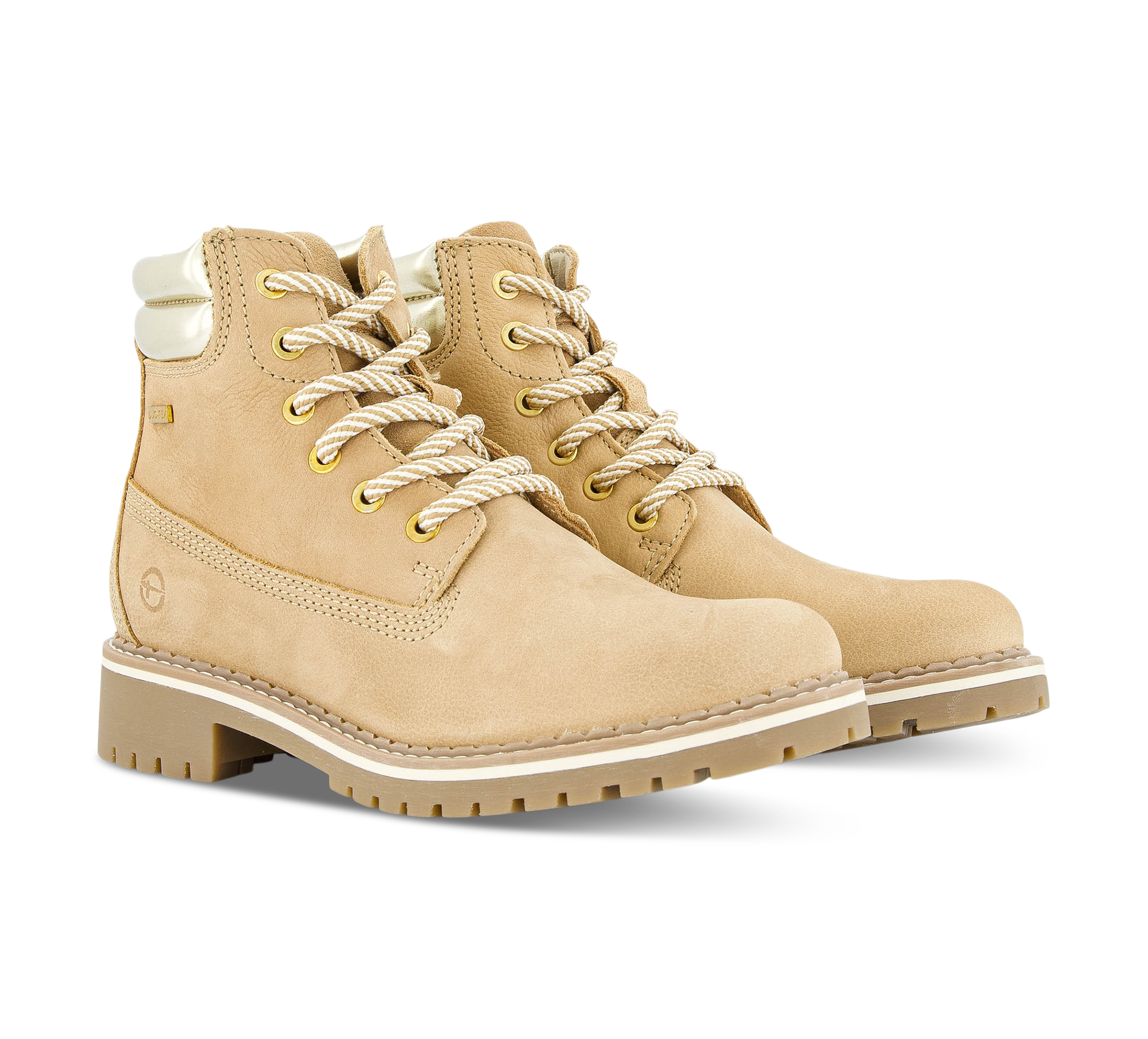 Tamaris Schnürstiefel beige/taupe