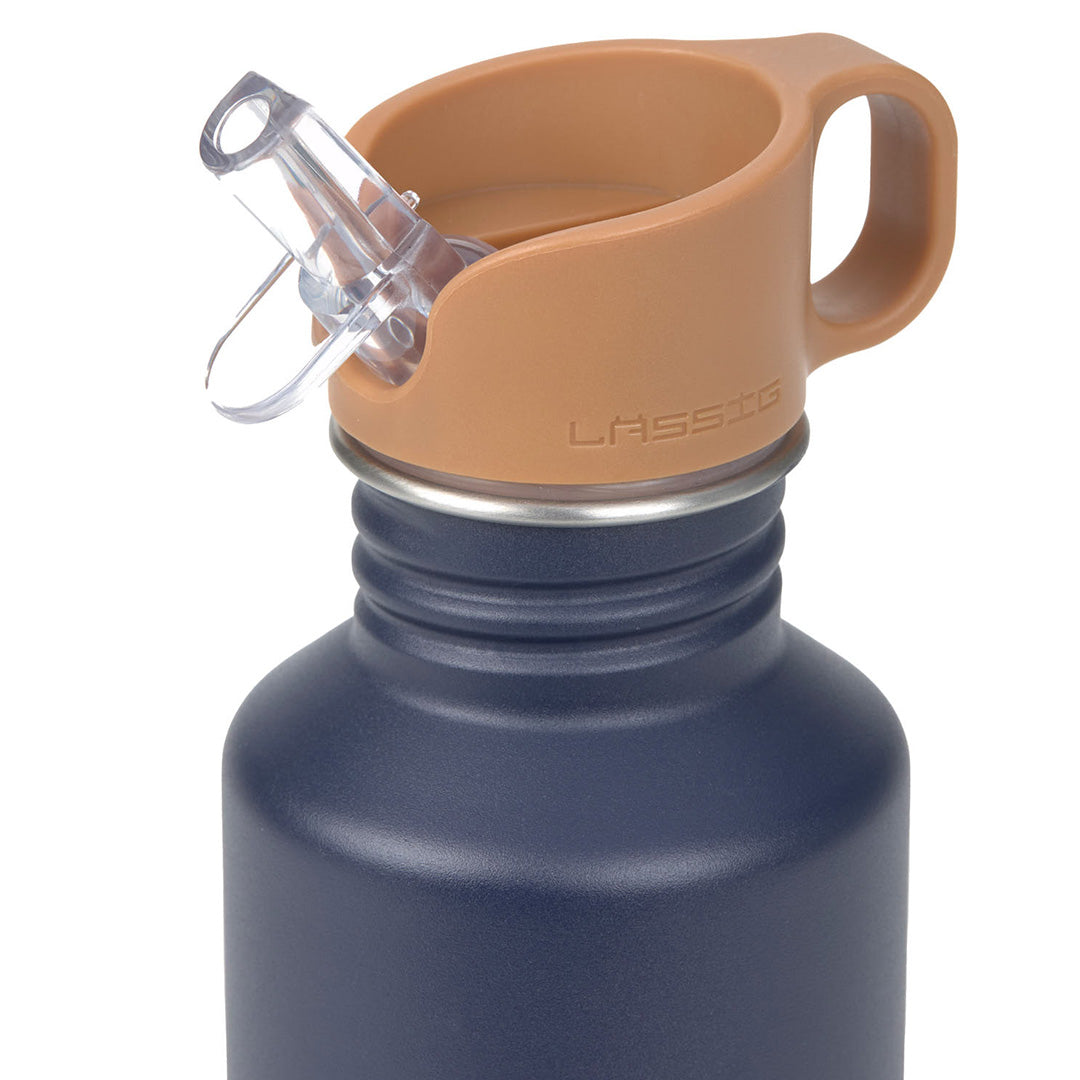 lässig rvs drinkfles little gang - smile navy - 500 ml