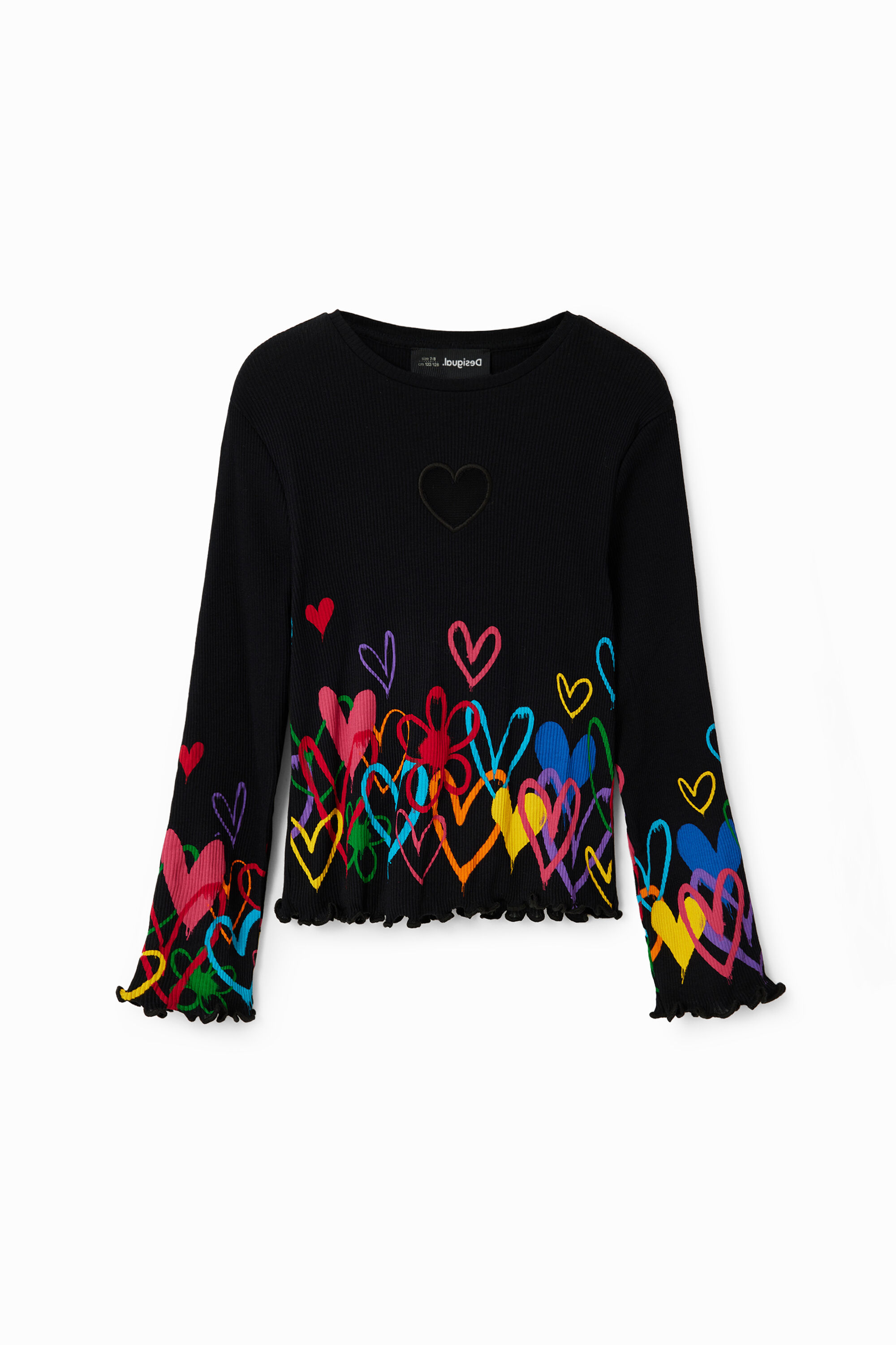 T-shirt découpe cœurs
