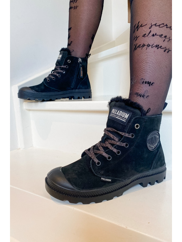 Palladium - PAMPA HI ZIP NUBUK Black