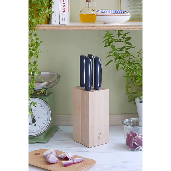 Bloc pour 5 couteaux en hêtre Opinel