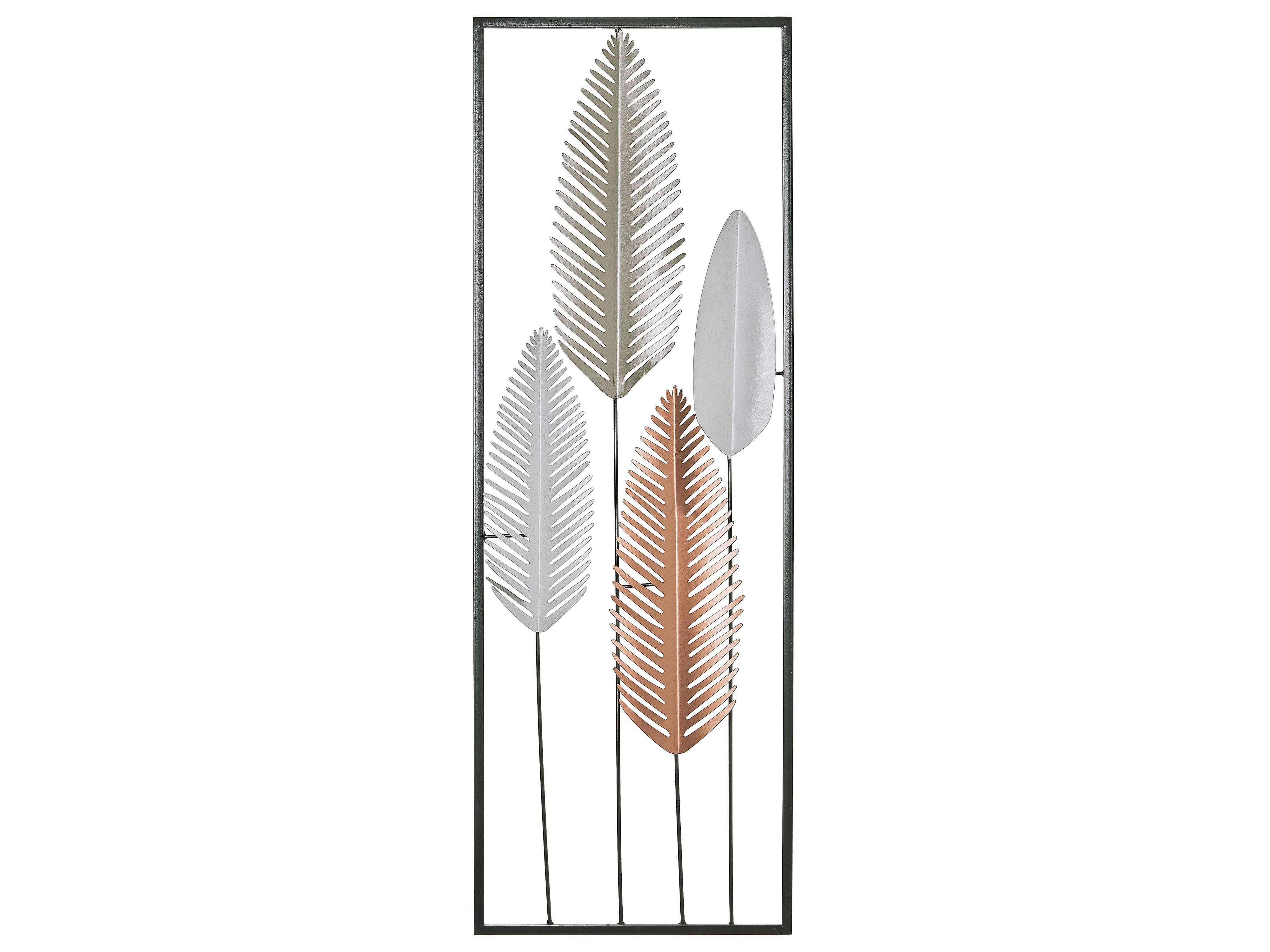 Wanddecoratie Blad NIOBIUM Metaal 90 cm Zilver