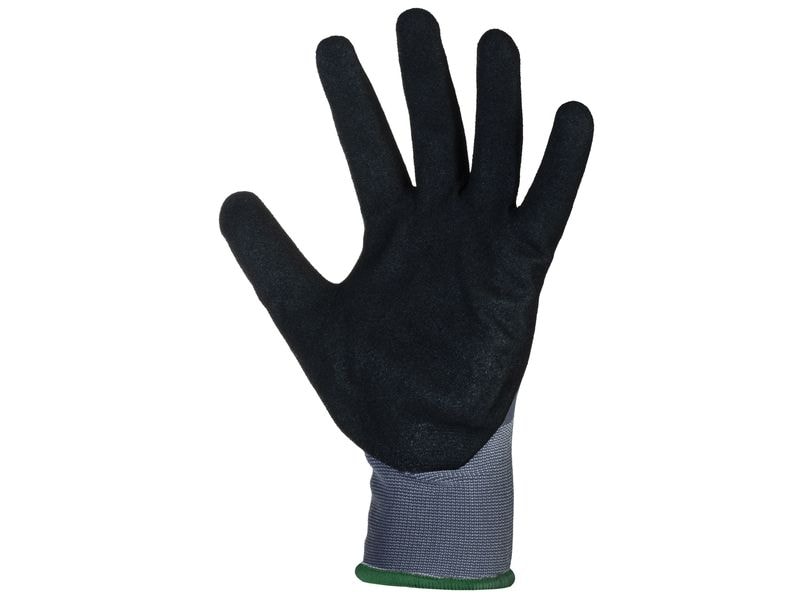STRUCT Arbeitshandschuh Nylon, S, Grau/Schwarz, 1 Stück Handschuhe mit Nitril-Beschichtung
