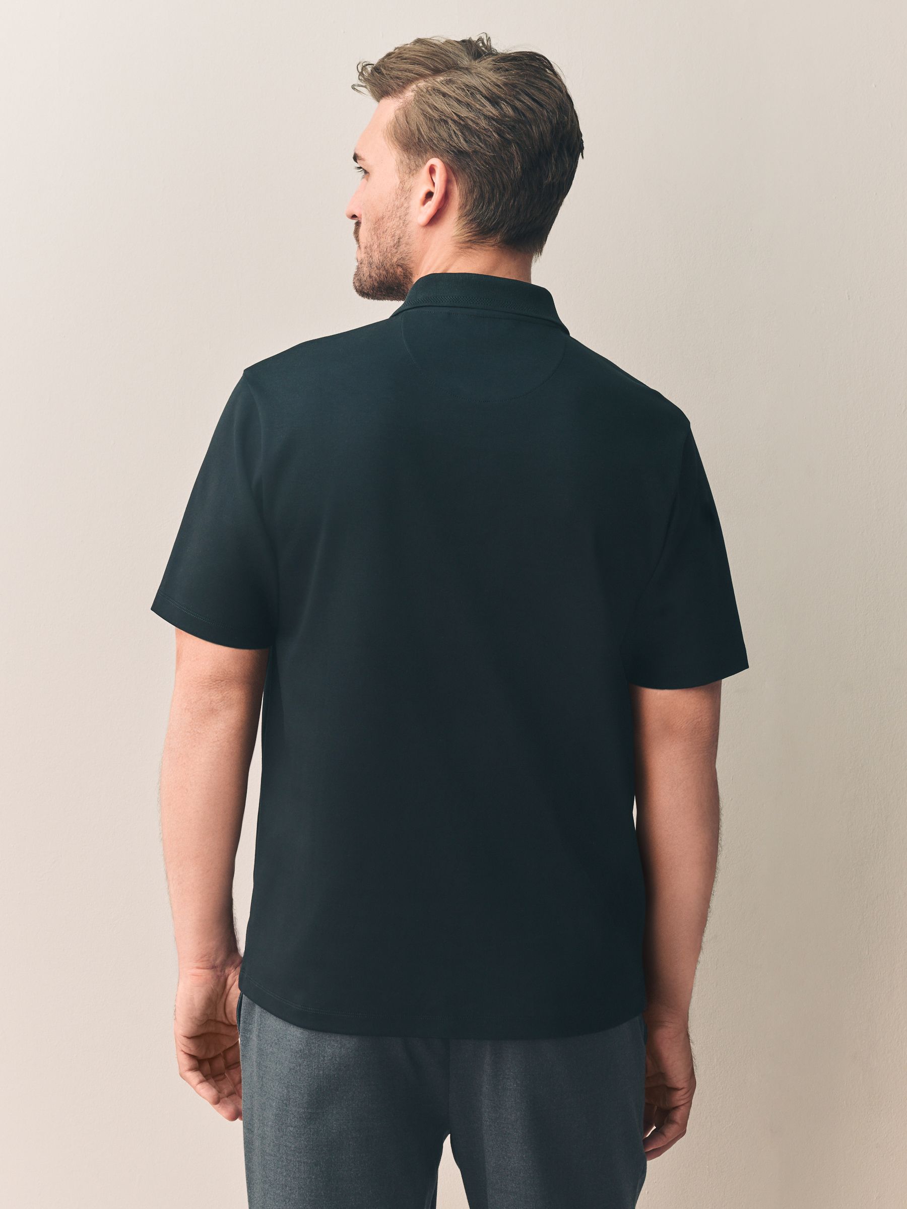 Zwart - Signature Supima® Heavyweight Polo Shirt