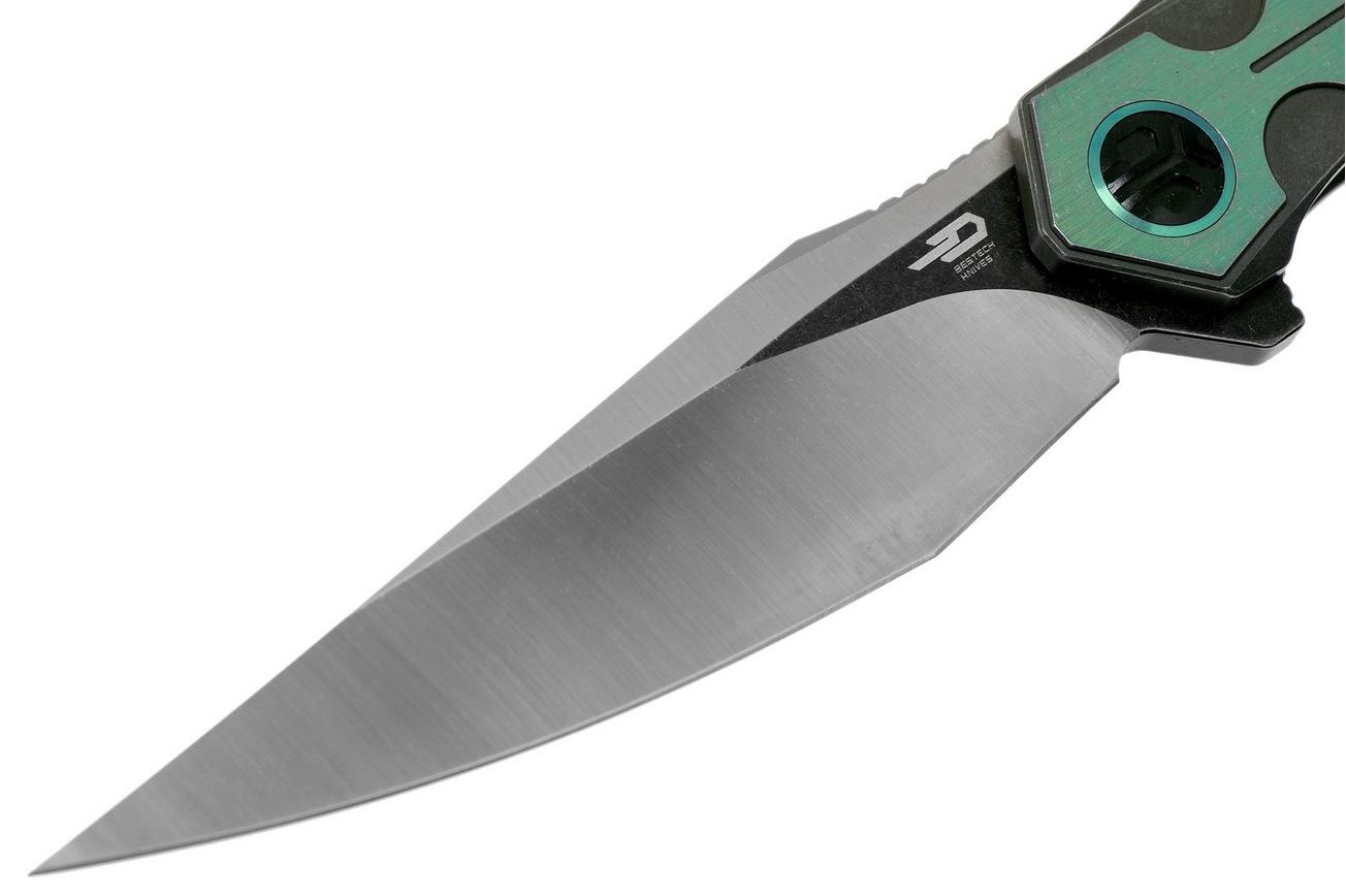 Bestech Samari BT2009C Titanium Black Green zakmes, Kombou design