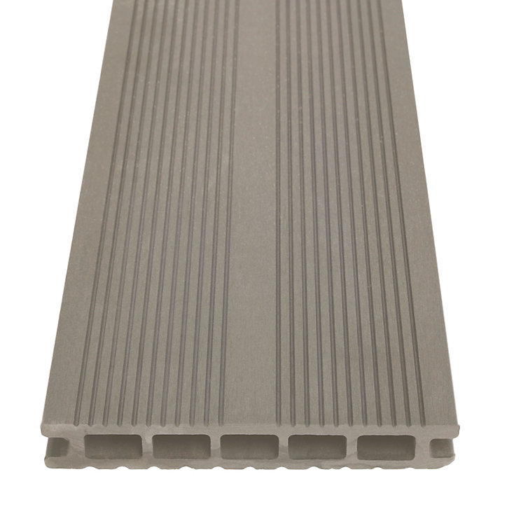 Lame de terrasse composite taupe Neva Klikstrom L. 220 cm x l. 14,5 cm