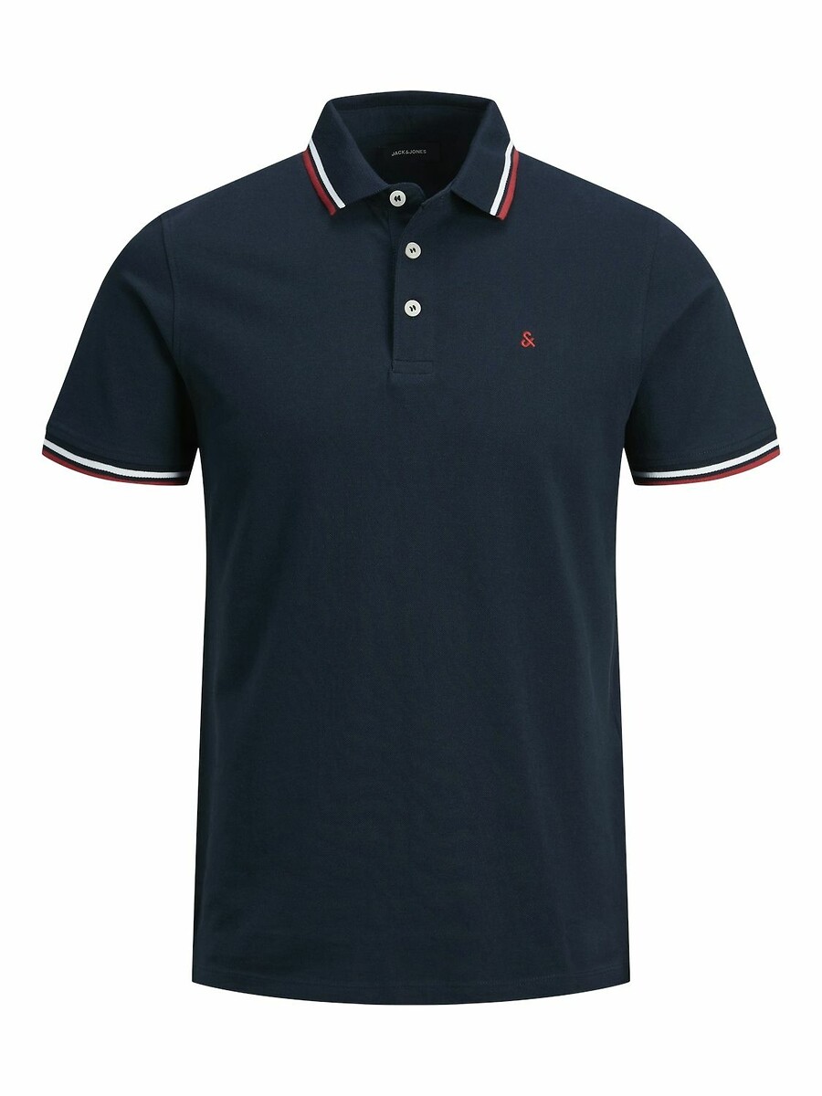 JACK & JONES<br>Camisa polo de manga curta em malha piqué