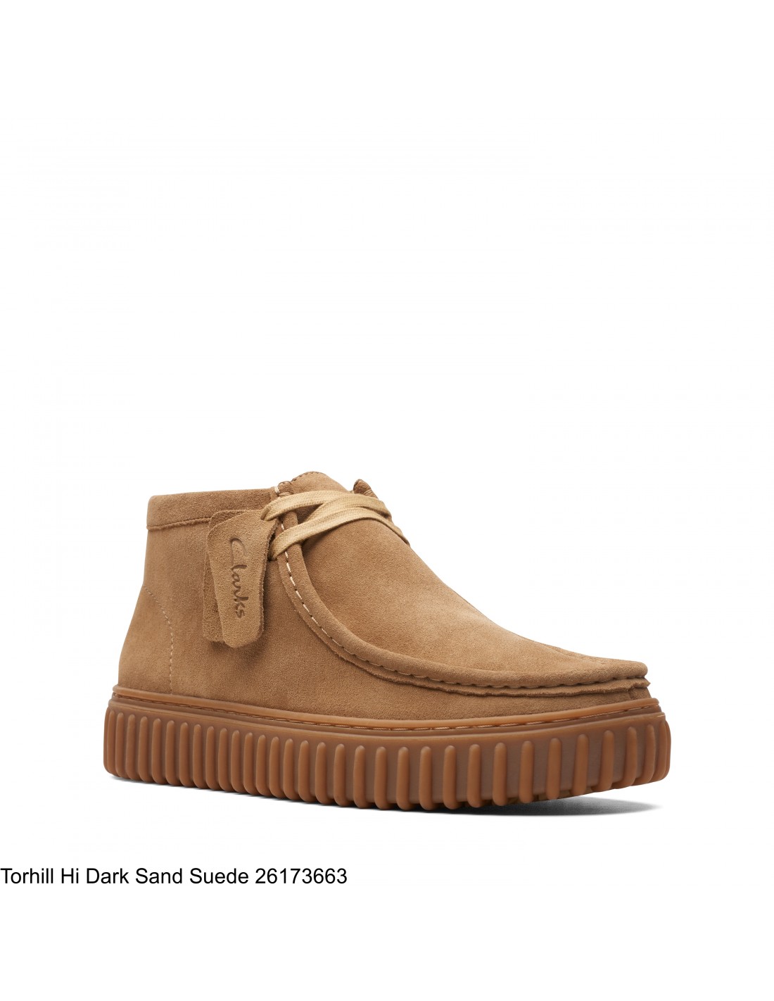 clarks Derbies Mixte torhill hi dark sand suede
