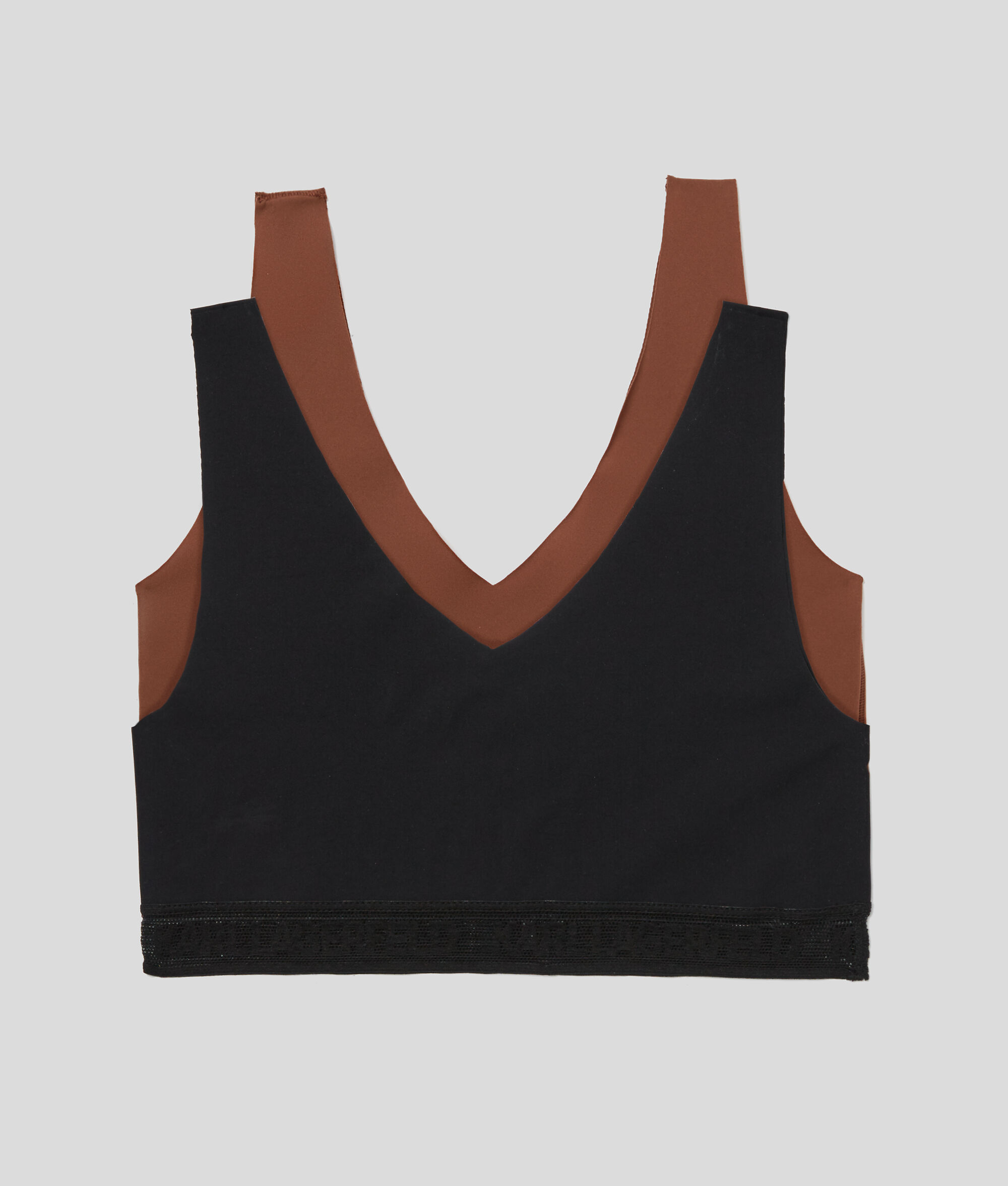 BRALETTES ULTRA-LÉGÈRES ORNÉES DU LOGO KARL - LOT DE 2